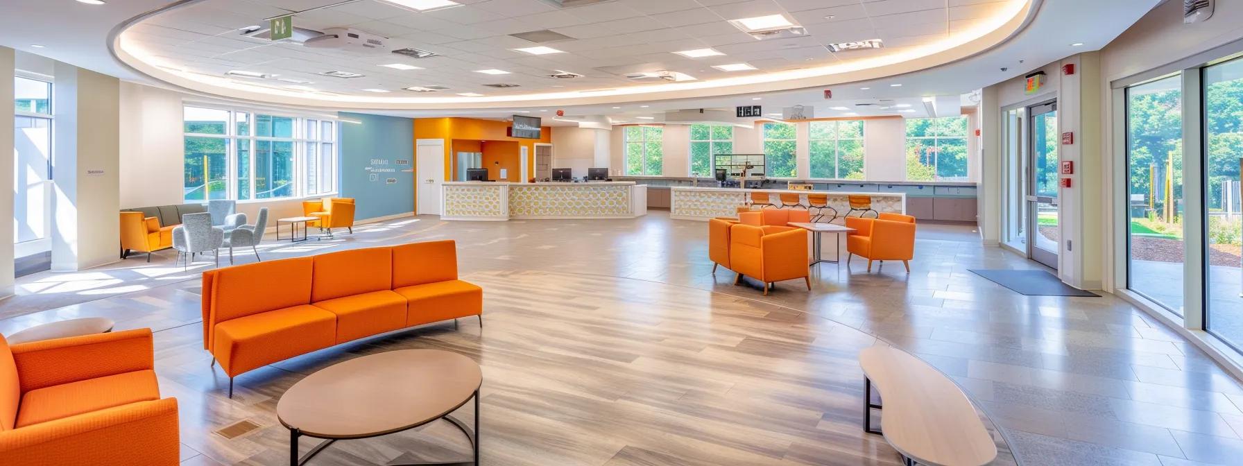a bright, welcoming addiction treatment center in massachusetts features modern interiors and supportive, inviting spaces designed for individuals and families seeking recovery. a bright, welcoming addiction treatment center in massachusetts features modern interiors and supportive, inviting spaces designed for individuals and families seeking recovery.